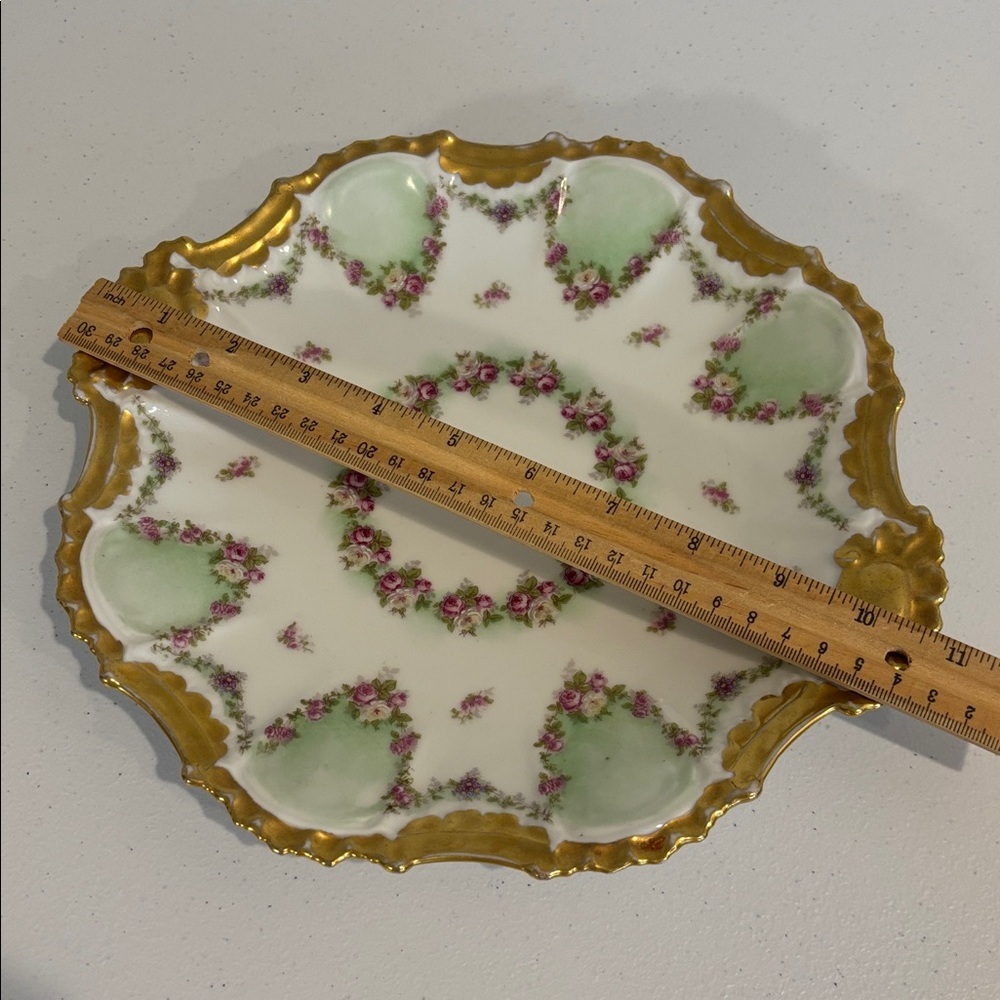 LIMOGES Coronet vintage Floral Gold tone Trim Decorative Plate made in France - Picture 9 of 10